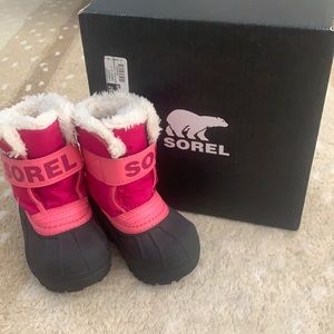 Sorel Toddler Snow Commander Boots Pink Size 6